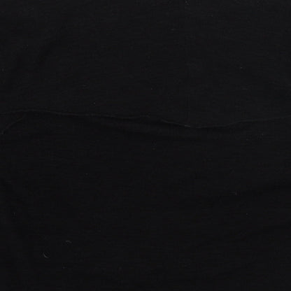 Chianti Womens Black V-Neck Polyester Cardigan Jumper Size L