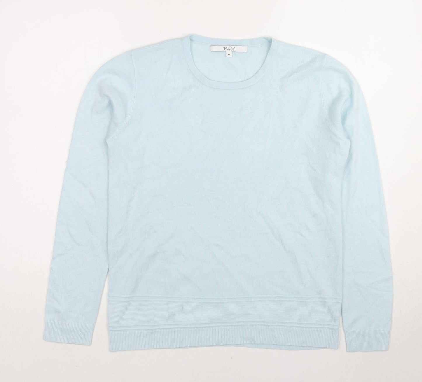 Womens UK Size M Vida Vi Blue Pullover Jumper