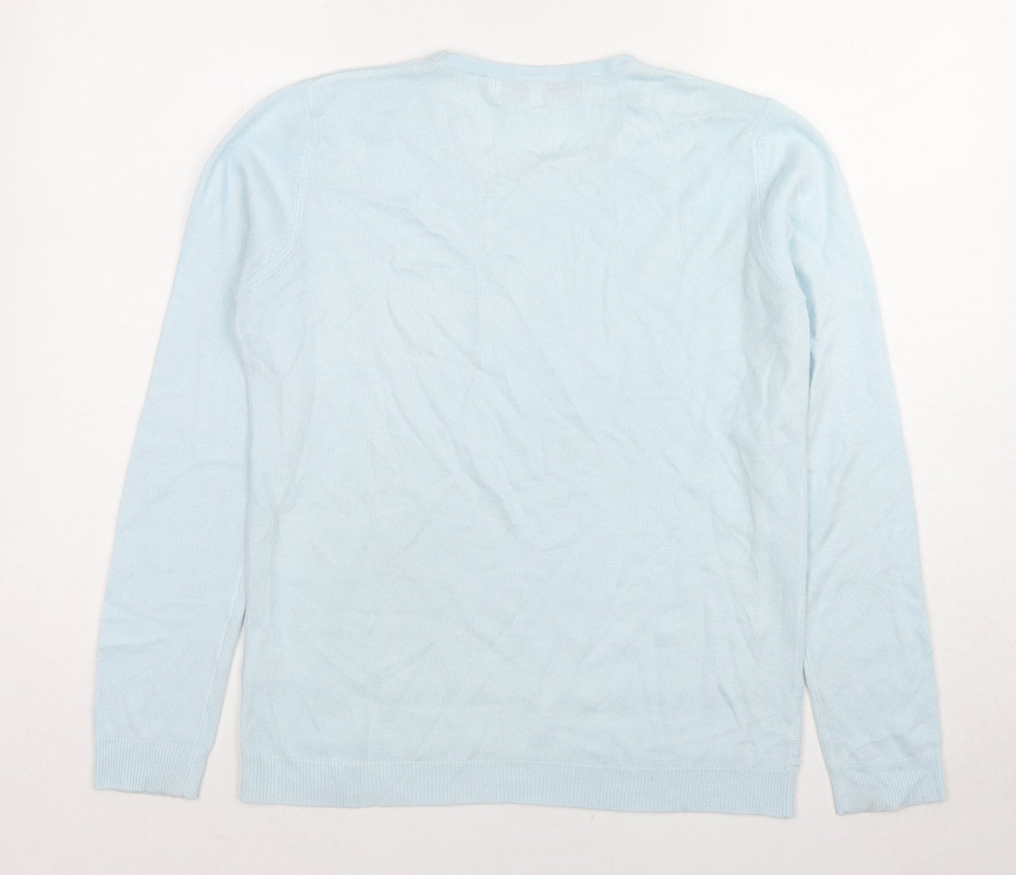 Womens UK Size M Vida Vi Blue Pullover Jumper