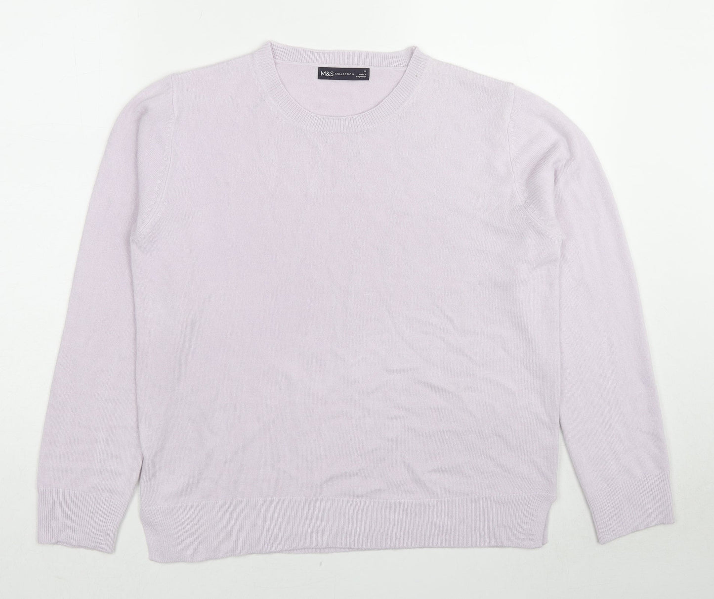 Womens UK Size 14 Marks and Spencer Purple Pullover Jumper