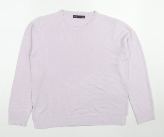 Womens UK Size 14 Marks and Spencer Purple Pullover Jumper