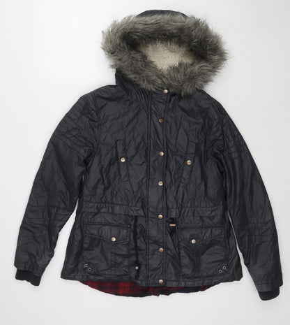 Blonde + Blonde Womens Black Jacket Size 12 Zip
