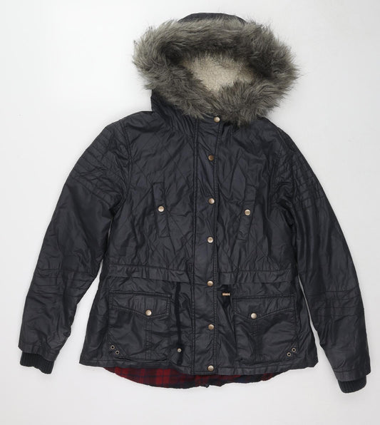 Blonde + Blonde Womens Black Jacket Size 12 Zip