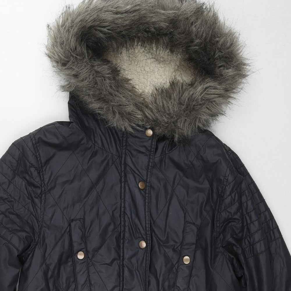 Blonde + Blonde Womens Black Jacket Size 12 Zip