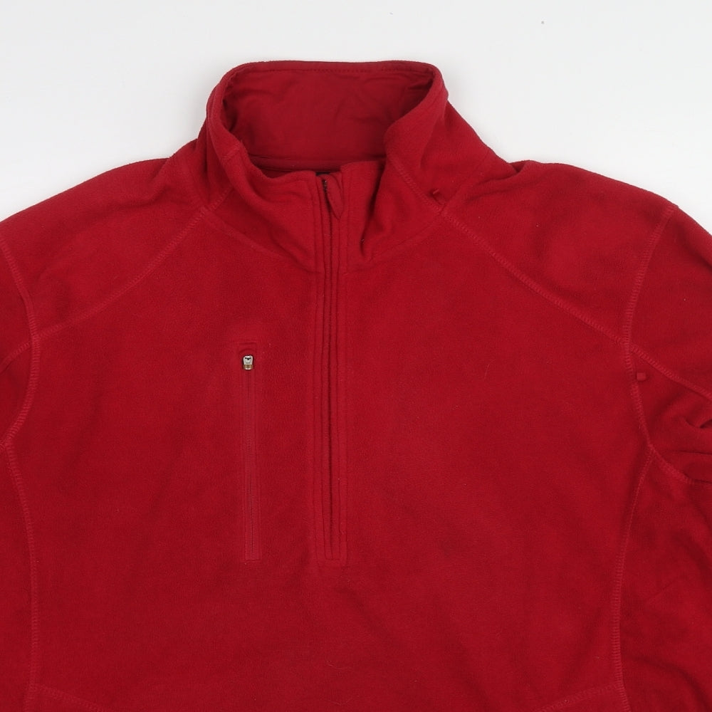 Sport Performance Womens Red Polyester Pullover Sweatshirt Size L Pullover