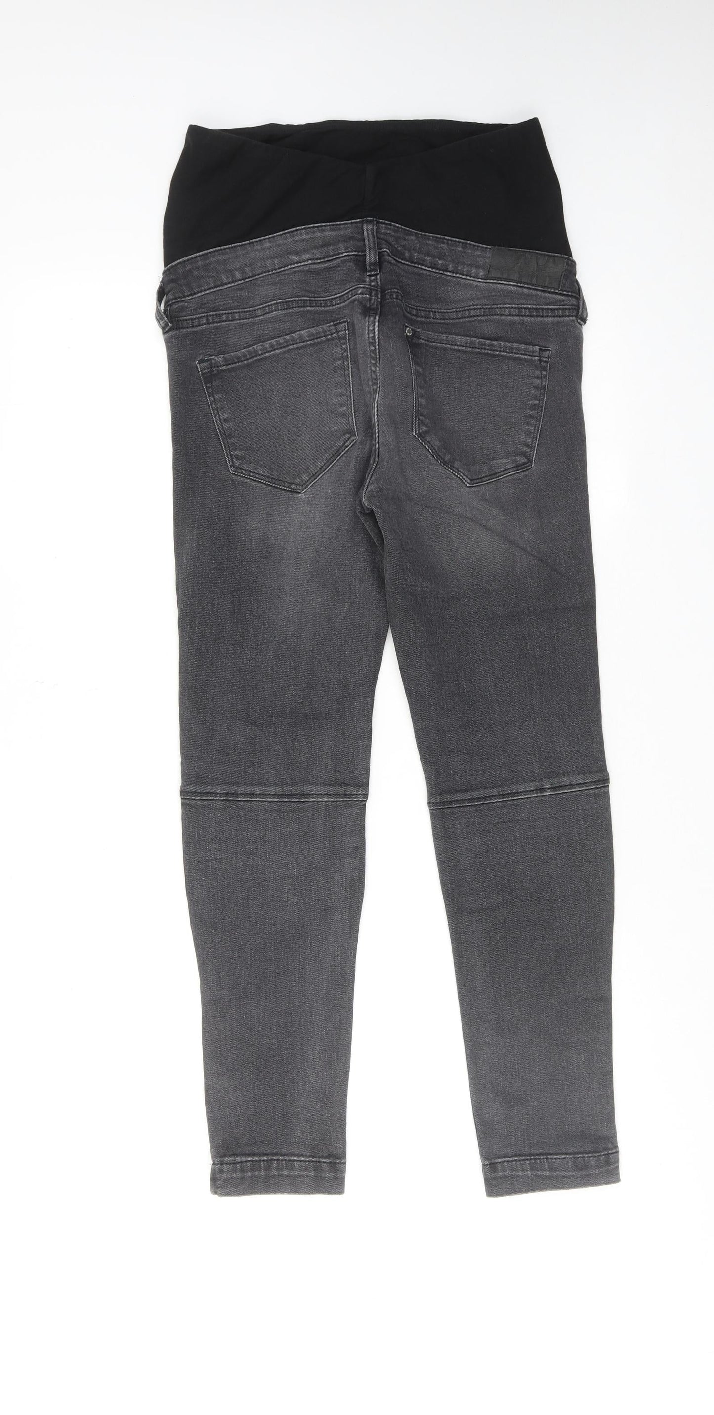 H&M Womens Black Polyester Skinny Jeans Size 10 Regular Button
