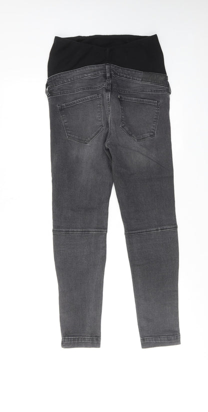 H&M Womens Black Polyester Skinny Jeans Size 10 Regular Button