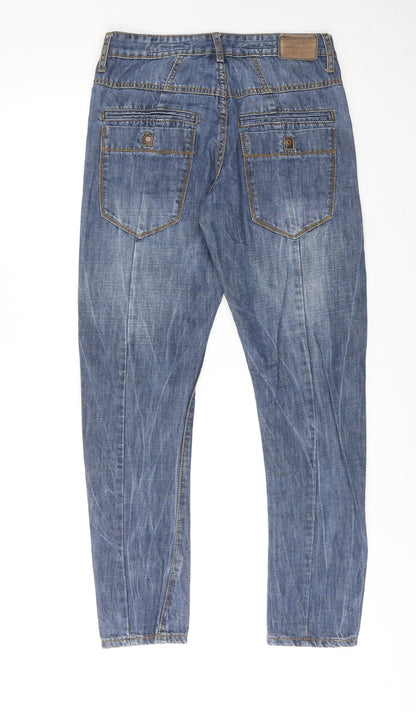 Blue Inc Mens Blue Cotton Straight Jeans Size 30 in L32 in Regular Button