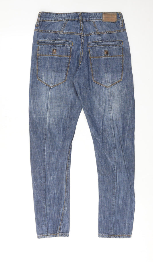 Blue Inc Mens Blue Cotton Straight Jeans Size 30 in L32 in Regular Button