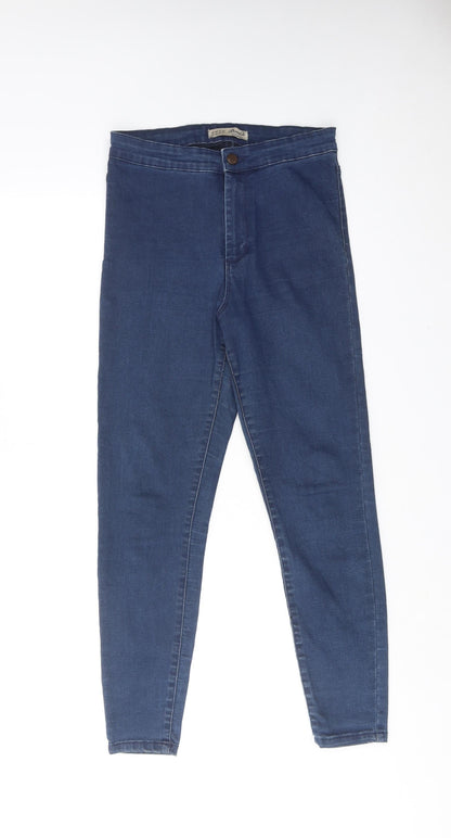 Denim & Co. Womens Blue Cotton Skinny Jeans Size 12 Regular Zip