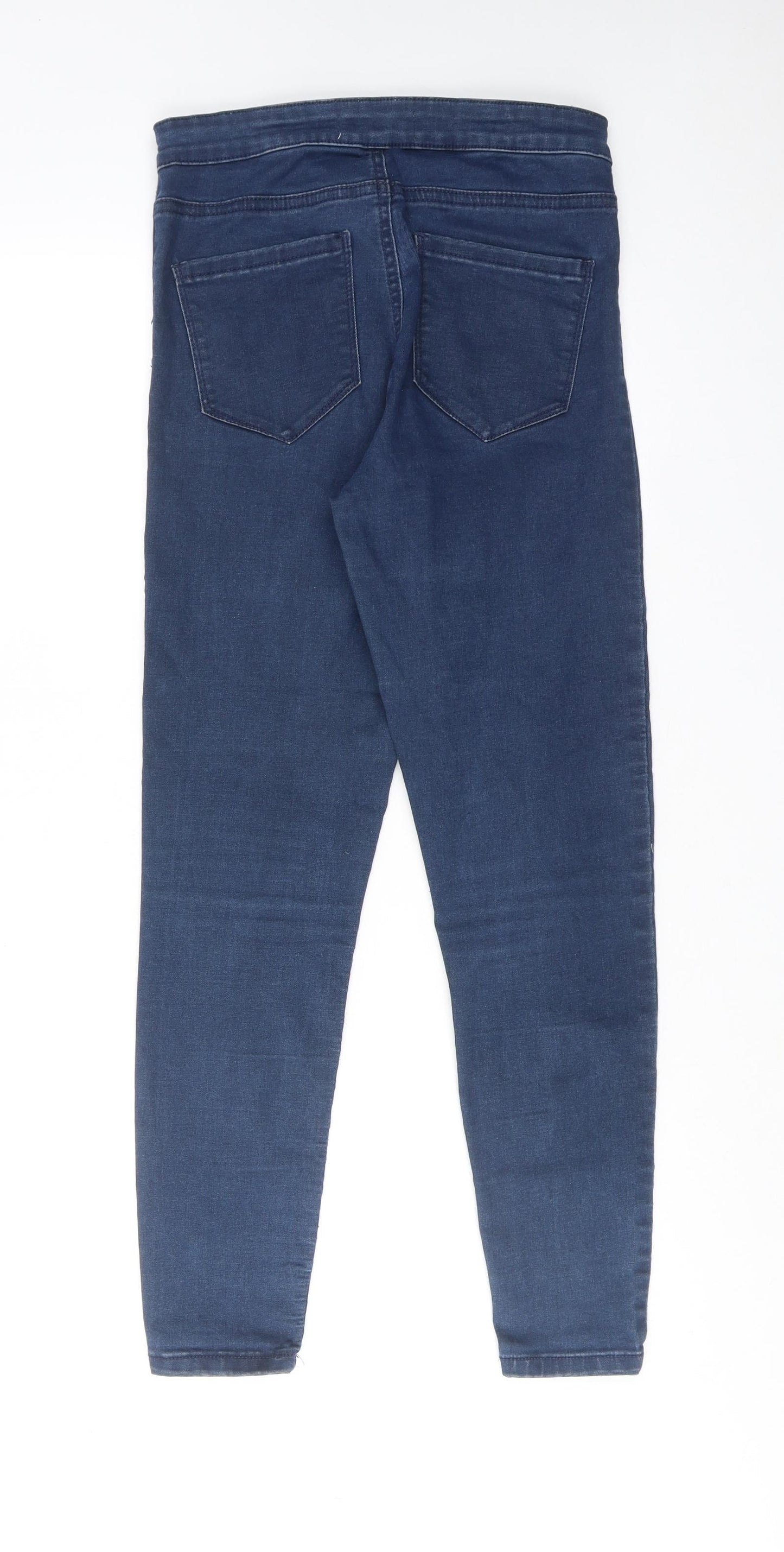 Denim & Co. Womens Blue Cotton Skinny Jeans Size 12 Regular Zip