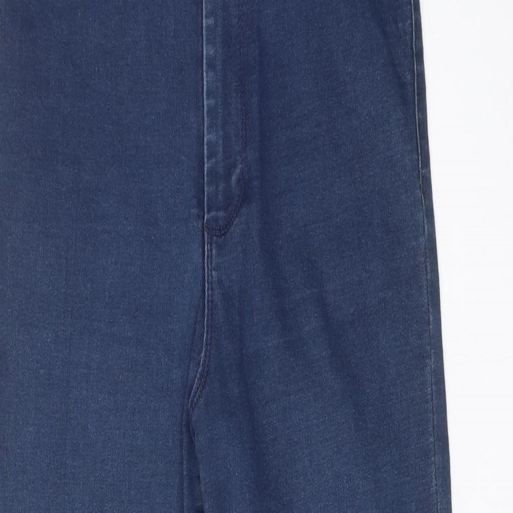Denim & Co. Womens Blue Cotton Skinny Jeans Size 12 Regular Zip