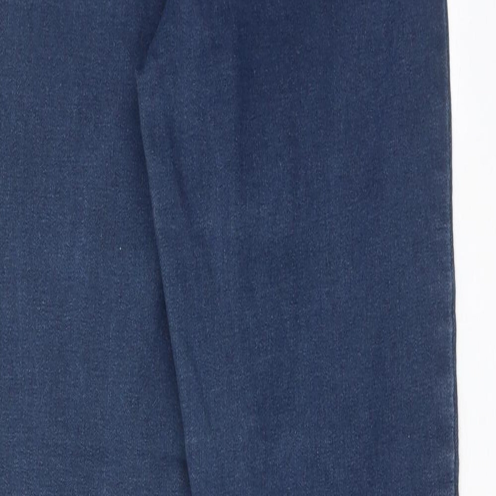 Denim & Co. Womens Blue Cotton Skinny Jeans Size 12 Regular Zip