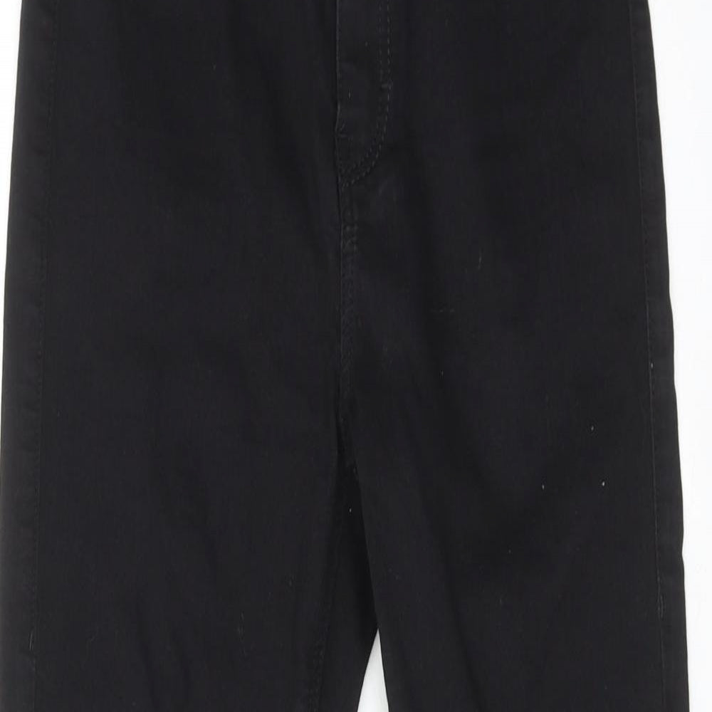 Topshop Womens Black Cotton Skinny Jeans Size 28 in L30 in Regular Zip
