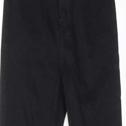 Topshop Womens Black Cotton Skinny Jeans Size 28 in L30 in Regular Zip