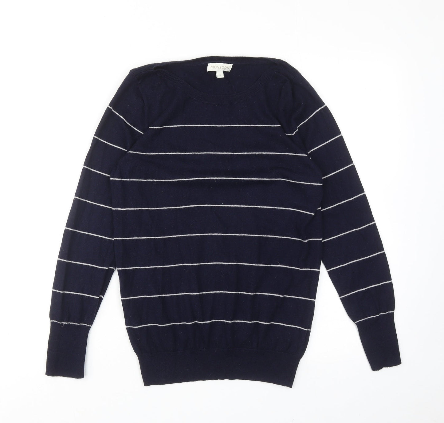 Womens UK Size S Monsoon Blue Pullover Jumper