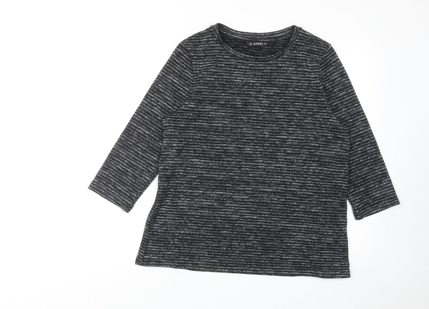 Womens UK Size M Dunnes Stores Black Basic Blouse