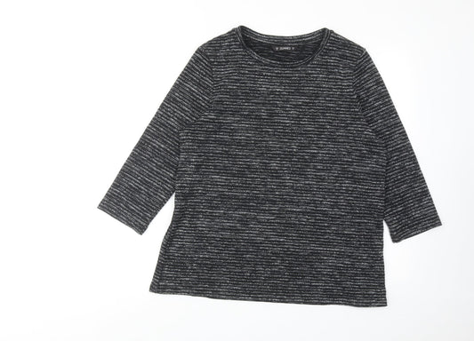 Womens UK Size M Dunnes Stores Black Basic Blouse