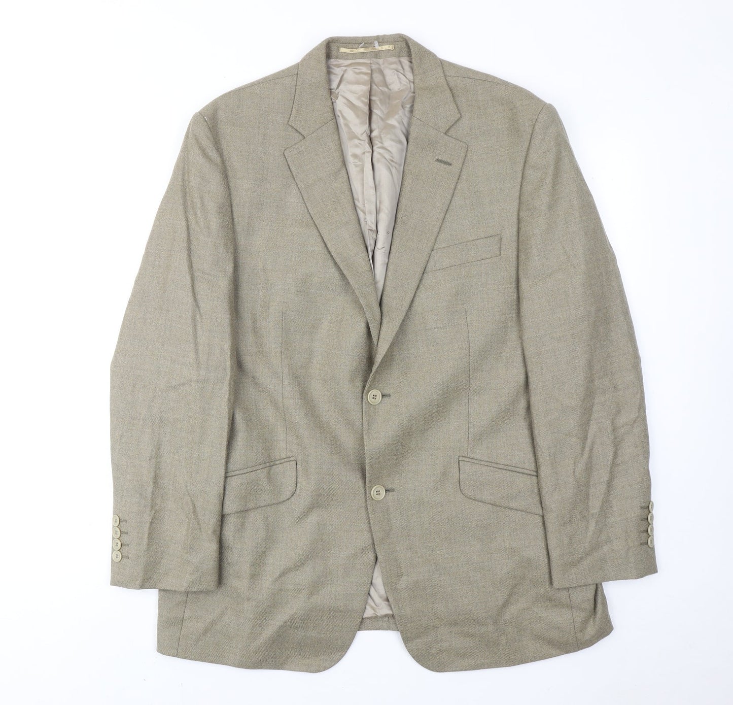 Mens UK Size 42 Hugo James Regular Beige Suit Jacket