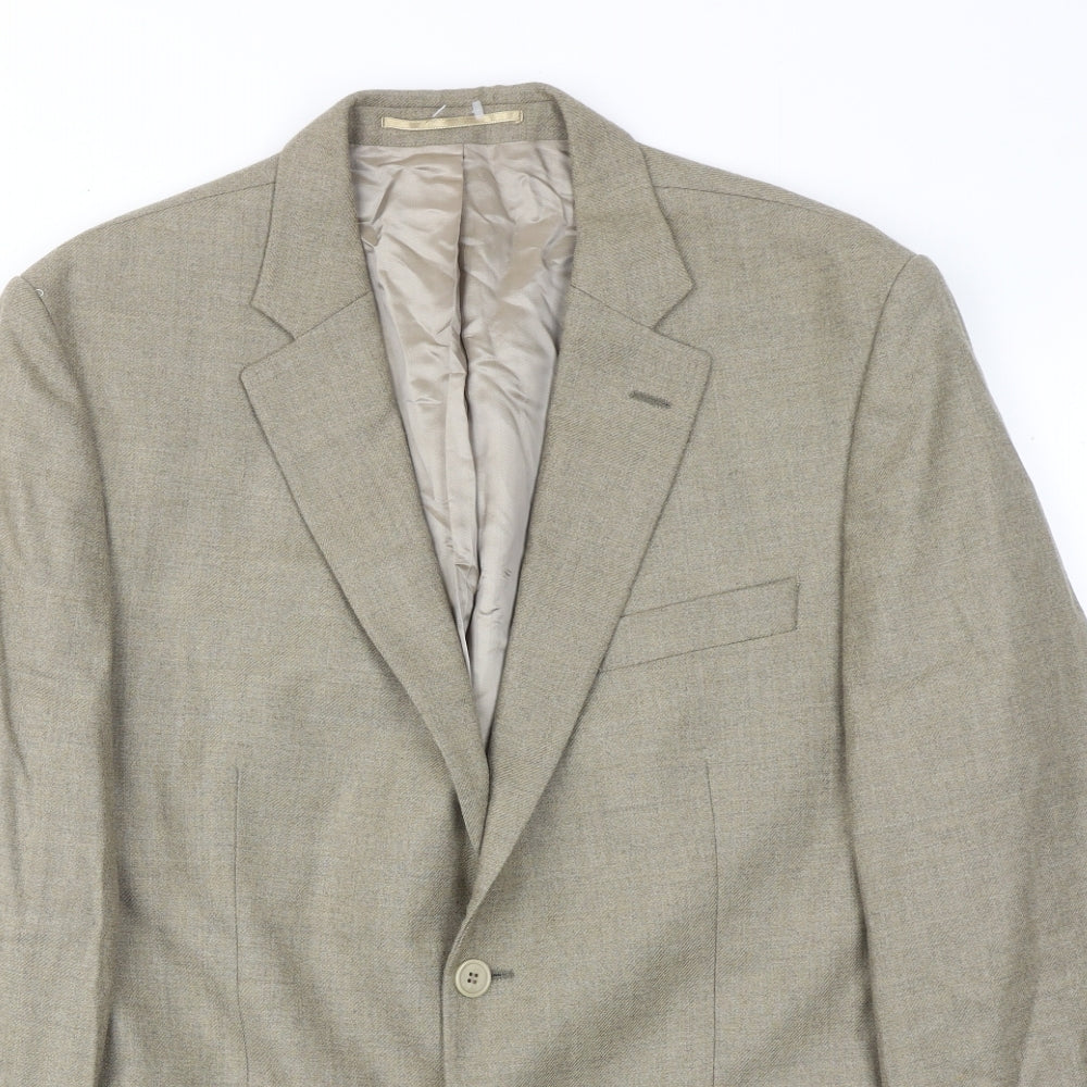 Mens UK Size 42 Hugo James Regular Beige Suit Jacket