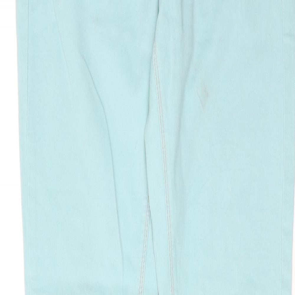 NEXT Womens Blue Cotton Skinny Jeans Size 12 Regular Zip
