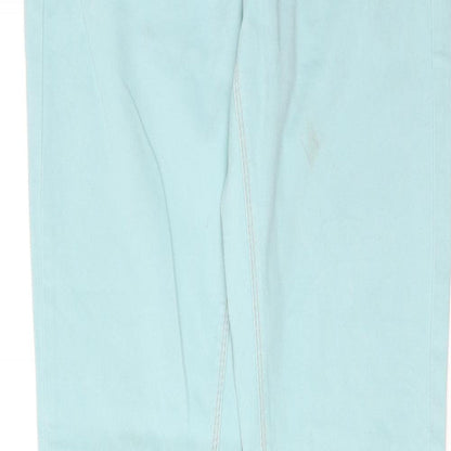 NEXT Womens Blue Cotton Skinny Jeans Size 12 Regular Zip