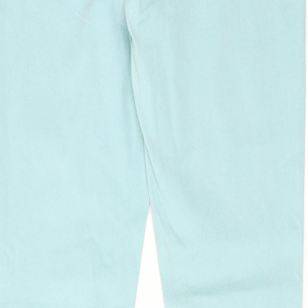 NEXT Womens Blue Cotton Skinny Jeans Size 12 Regular Zip