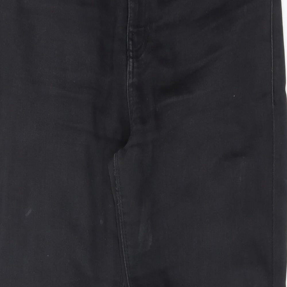 Denim & Co. Womens Black Cotton Skinny Jeans Size 14 Regular Zip