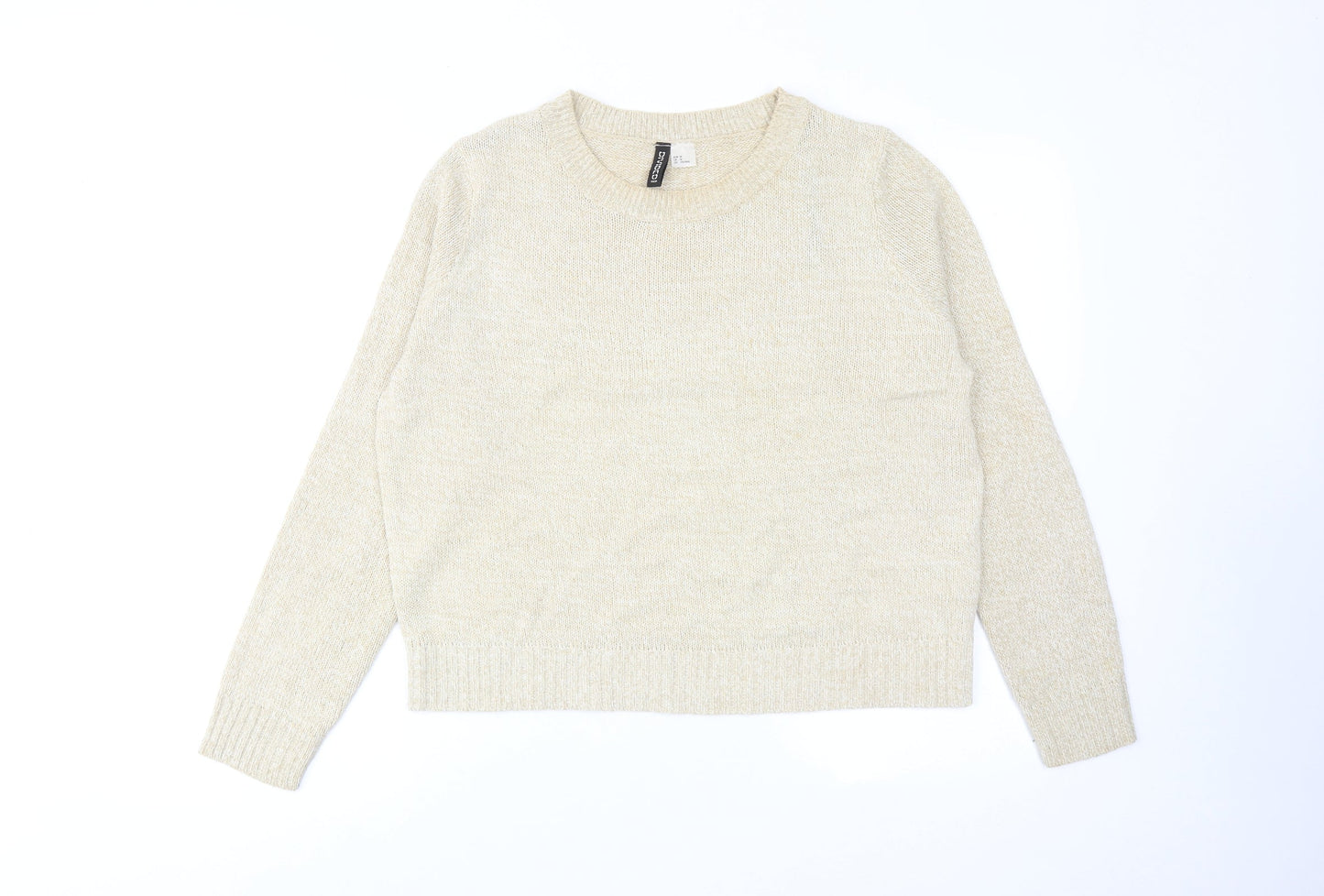 Womens UK Size M H&M Beige Pullover Jumper