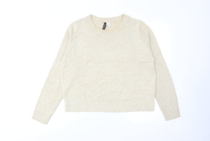 Womens UK Size M H&M Beige Pullover Jumper