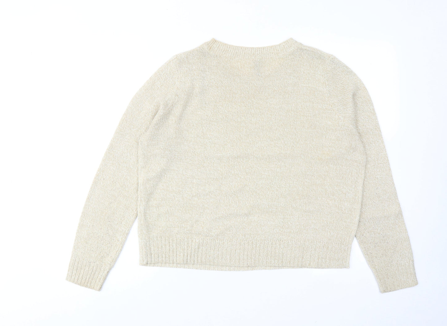 Womens UK Size M H&M Beige Pullover Jumper
