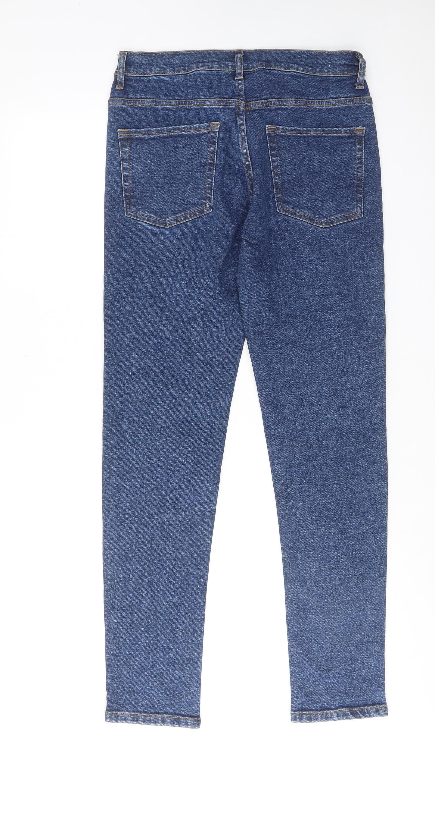 Denim & Co. Mens Blue Cotton Skinny Jeans Size 30 in Regular Button