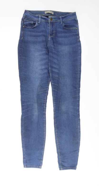 Denim & Co. Womens Blue Cotton Skinny Jeans Size 10 Regular Zip