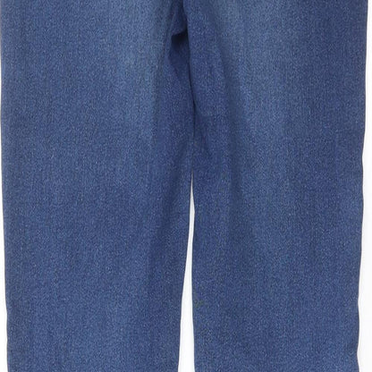 Denim & Co. Womens Blue Cotton Skinny Jeans Size 10 Regular Zip