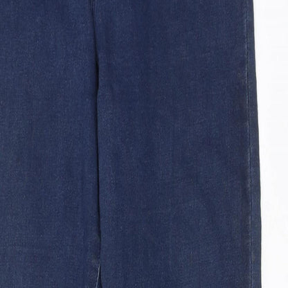 Denim & Co. Womens Blue Cotton Skinny Jeans Size 12 Regular Zip