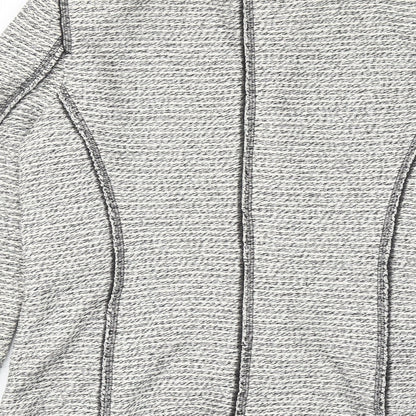 Zara Womens Grey Geometric Jacket Size XL Hook & Eye