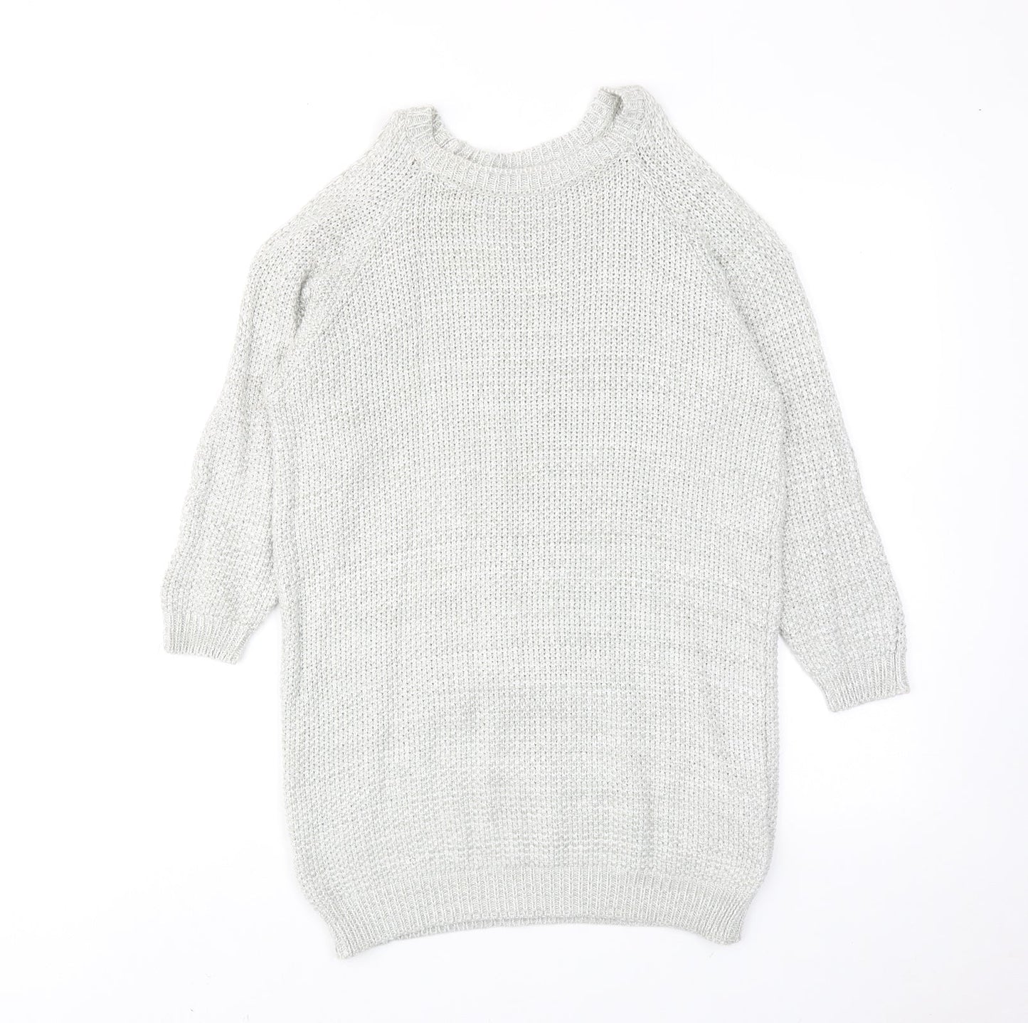 Womens UK Size XS Bershka Grey Pullover Jumper