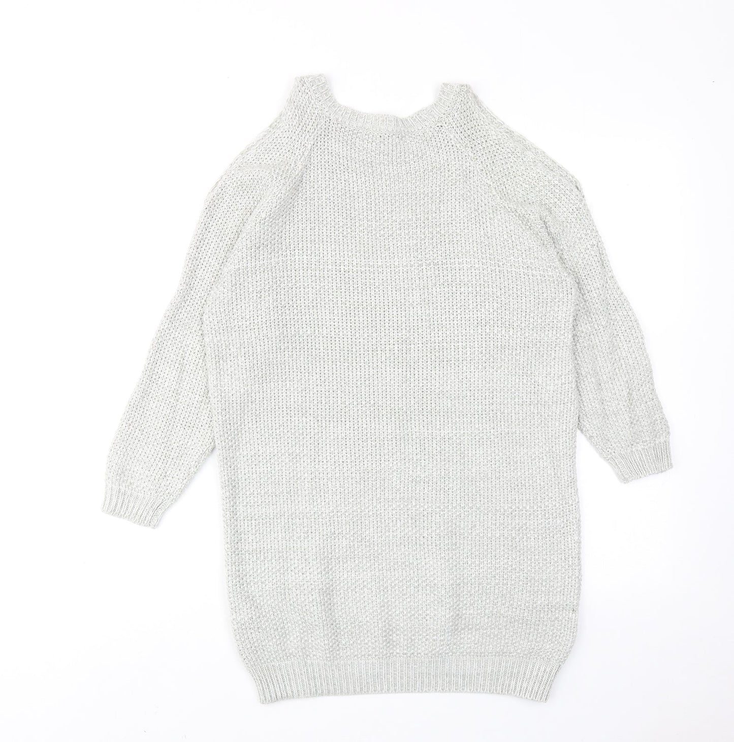 Womens UK Size XS Bershka Grey Pullover Jumper