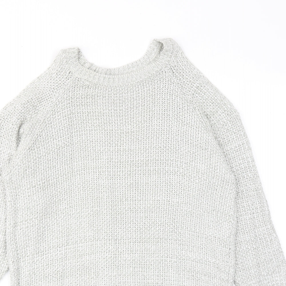 Womens UK Size XS Bershka Grey Pullover Jumper