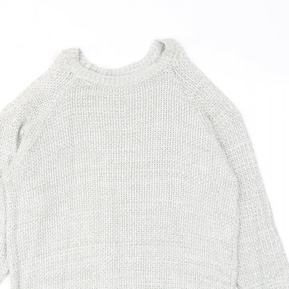 Womens UK Size XS Bershka Grey Pullover Jumper