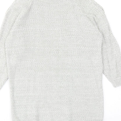 Womens UK Size XS Bershka Grey Pullover Jumper