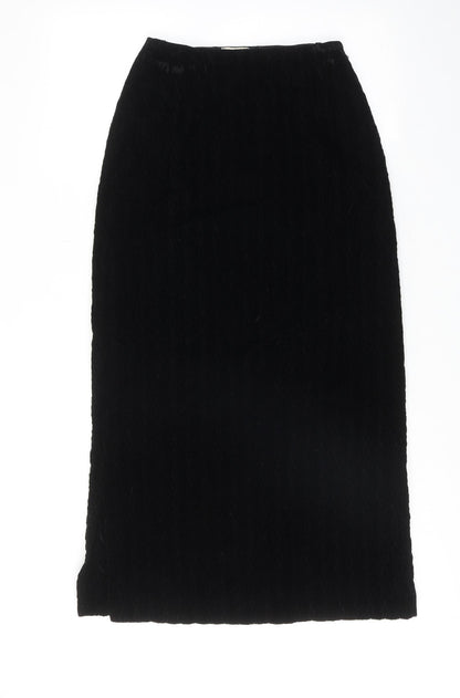 Ridella Womens Black Geometric Polyester A-Line Skirt Size 28 in Zip