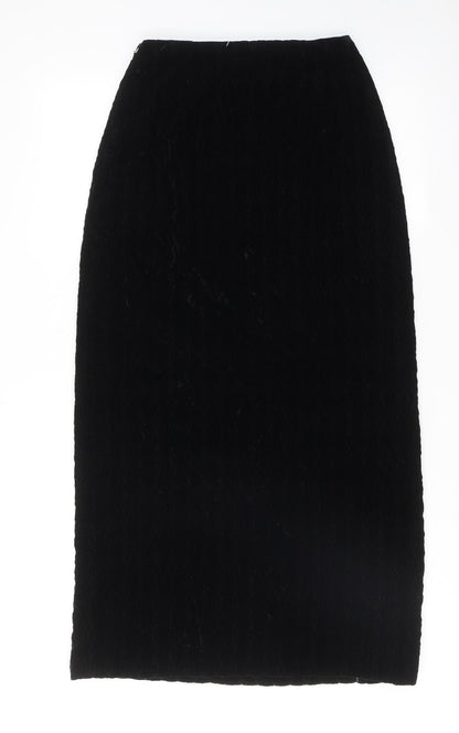 Ridella Womens Black Geometric Polyester A-Line Skirt Size 28 in Zip