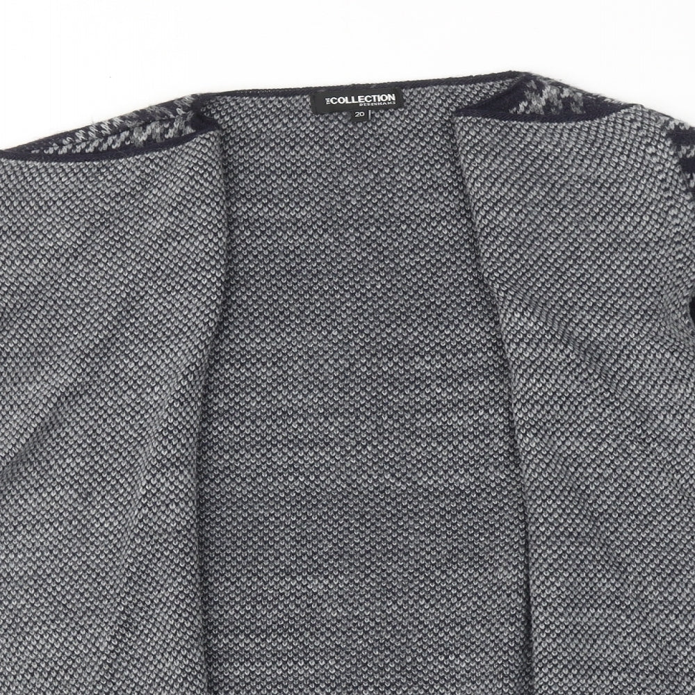 Womens UK Size 20 Debenhams Grey Cardigan Jumper