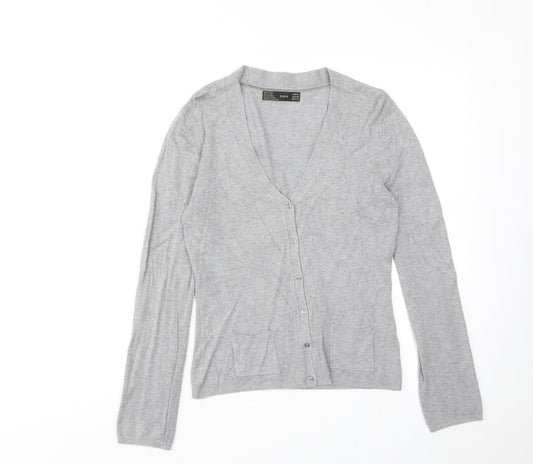 Womens UK Size M Zara Grey Cardigan Jumper