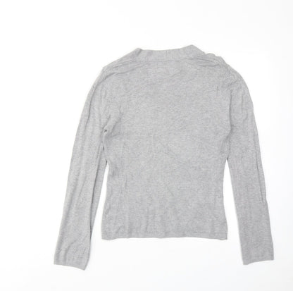 Womens UK Size M Zara Grey Cardigan Jumper