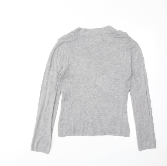 Womens UK Size M Zara Grey Cardigan Jumper