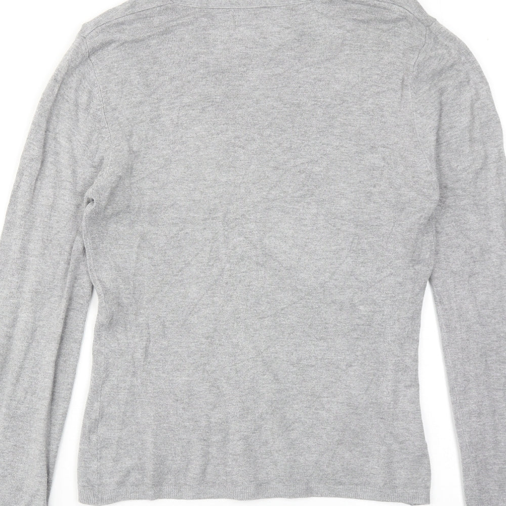 Womens UK Size M Zara Grey Cardigan Jumper