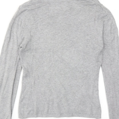 Womens UK Size M Zara Grey Cardigan Jumper
