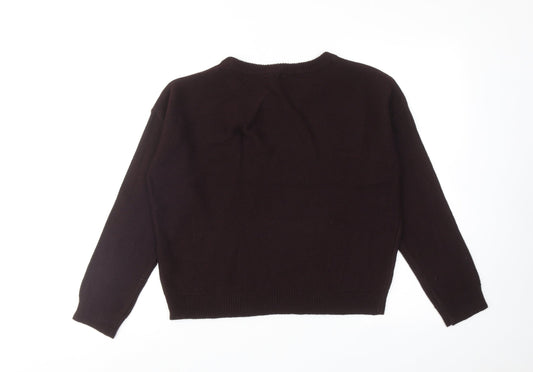 Womens UK Size M Brave Soul Purple Pullover Jumper